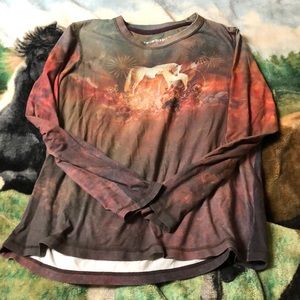 A Long Sleeve Horse T-Shirt